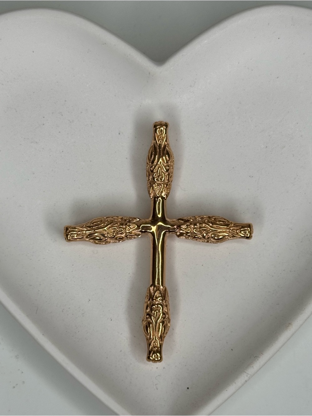 Gold Ornate Cross Pendant